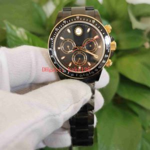 Mr Watches di qualità eccellente Cronografo perpetuo da 40 mm Cassa in oro PVD nero funzionante CAL.4130 Movimento Orologio meccanico automatico trasparente da uomo Orologi da polso da uomo