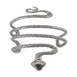 Braccialetti dei braccialetti del serpente della lega di colore argento tibetano Braccialetti per le donne Uomini Braccialetto aperto Bracciale Braccialetti Vintage Gypsy Tribal Jewelry Gift Q0719