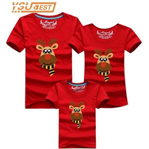 Görünüm Noel Eşleştirme Baba Bebek Aile Kıyafetleri Giyim T-shirt Baba ve Oğul Giysileri için 210417
