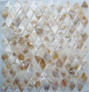 Carte da parati Rhombus Mattonelle di mosaico in madreperla per la decorazione domestica Backsplash e parete del bagno 1 metro quadro / lotto AL096
