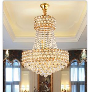 Luxury K9 Crystal Chandelier Lighting D50cm Chrome Living Room Light Fixtures avize Lustre 90~240V Chandelier Lamp