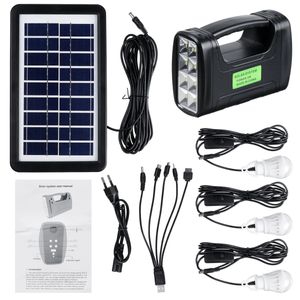 Portable Solar Generator System Nödljus Utomhus Camping 3st Bulb