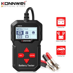 Konnewei KW210 Automatisk Smart 12V bilbatteri Tester Auto Battery Analyzer 100 till 2000CCA Cranking Car Battery Testerare