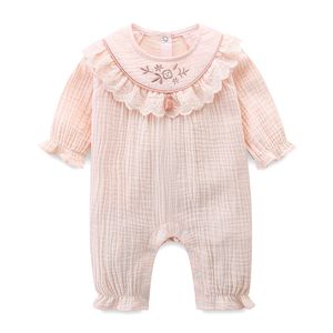 Spring born romper infant princess leotard Romper cotton climbing clothes baby girl outfit 210515