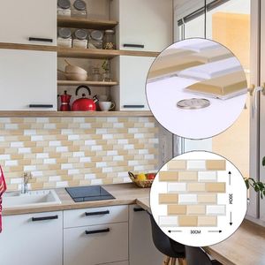 Adesivos de parede Papel de parede 3D DIY tijolo auto adesivo cozinha impermeável banheiro casa de banho