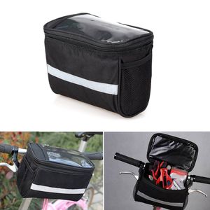 Wholesale bicycle baskets resale online - Bicycle Handlebar Basket Bag Front Top Frame Handlebar Pouch Pannier Bag Outdoor Cycling Racing Tool Phone Bottle Pouch Cases