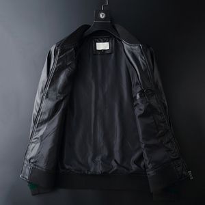 Новые мужские куртки вышивка вышивка Tiger Faux Leather Designer Jacket Mens Zipper Slim Fit Short Hip Hop Casual Skul