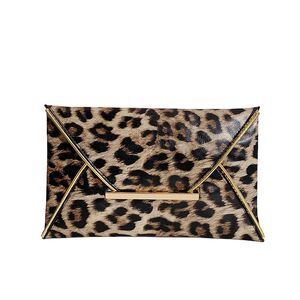 3pcs Stuff Sacks Women PU Leopard Cow Prints Hasp Envelope Bag Mix Color