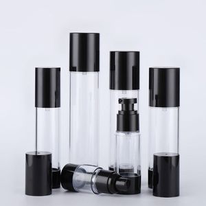 15 ml Klare Airless Cosmetic Creme Pumpe Flaschen Reisen Größe Spender Nachfüllbare Container Fundament Pumpe Flasche für Shampoo