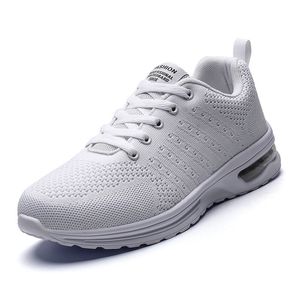 Pure White Running Shoes Air Cush Fashion Sports Outdoor Sneakers Soft Sole Men Women Factory Direct Selling Sport Shoe 3 Colors