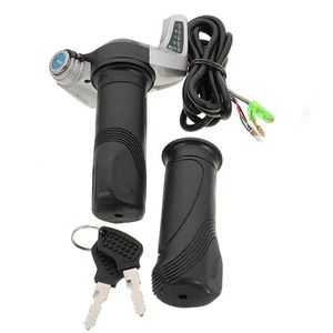 7/8 i (22,2 mm) 24V Electric Scooter Motorcykel gasreglage Twist Handle Bar Grips LED Digital Meter