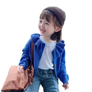 Girls Sweater Coat Children's Striked Cardigan Spring and Autumn Baby Top P4704 210622
