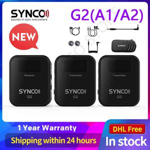 Synco G2 G2A1 G2A2無線LavalierマイクロフォンシステムスマートフォンのラップトップDSLRタブレットビデオカメラレコーダーPKコミカ