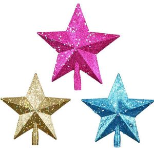 Ornamenti natalizi Albero di Natale Topper Star Stelle tridimensionali a cinque punte utilizzate per la festa di Natale Decorazione interna ed esterna HH21-825