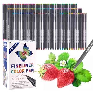 100 cores fine point caneta desenho marcadores fineliner canetas para escrever esboço colorir arte suprimentos 210330