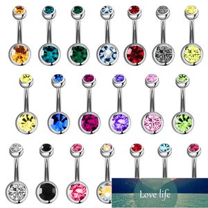 1pcs/lot Crystal Piercing Navel Surgical Steel Rhinestone Belly Button Rings Navel Piercing Ombligo Ball Nombril