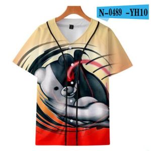 Adam Yaz Beyzbol Forması Düğmeleri T-Shirt 3D Baskılı Streetwear Tees Gömlek Hip Hop Giysileri Kaliteli 050