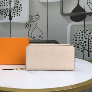 Portafogli lunghi in pelle di alta qualità Designer di lusso con lettera con cerniera Posizione multi-carta Pochette da donna Business Casual Portafoglio da uomo Porta carte Tasca Portafogli da donna