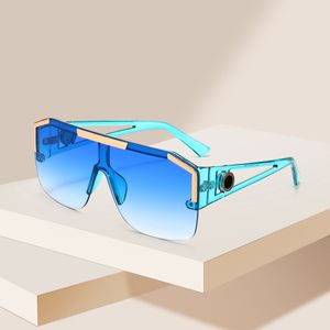 Designer di lusso occhiali da sole monopezzo per uomo donna lente in resina mezzo telaio occhiali da sole anti UV400 unisex adumbrale JC6922