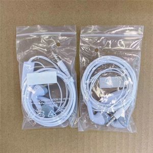 100 stks C550 White Wired In Ear Oortelefoons mm Audio Oortelefoon met oproepfunctie Goede kwaliteit
