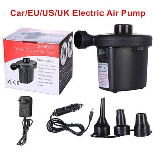 Portable Electric Pump Mini Air Compressor 12V Inflator For Mattress Boat Camping Inflatable Toy With 3 Nozzles Home Car Use