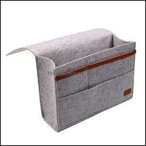 Lagring Huskee Organisation Hem Gardenstorage Boxes Bins Felt Bedside Caddy Bag-säng kjol Pocket Arrangör för sovrum, College Dorm R