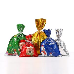 Sacchetti regalo in foglio di alluminio addensato per uso alimentare di Natale. Sacchetto per conservare caramelle e cioccolato di Halloween. Sacchetti per imballaggio artigianale di regali di Capodanno