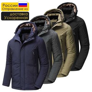 Gli uomini di Inverno All'aperto Lungo Impermeabile di Spessore Caldo Pile Parka Cappotto del Rivestimento Degli Uomini Classico Casual di Marca Tasche Cappello Parka Da Uomo 211104