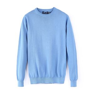 Polo homme pull pull design printemps et automne marque petit cheval pour homme col rond couleur unie pull à manches longues