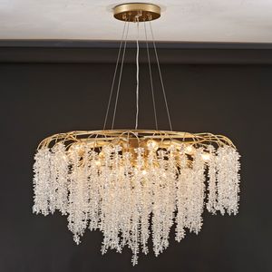 Luksusowy salon Dekoracja Kryształowy Żyrandol Nowoczesne Wiszące światła do sypialni Cristal Lampen