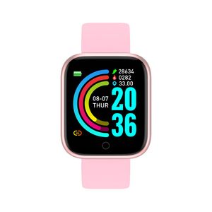 High Quality Women Men Smart Watches Y68 Waterproof Watch For Android IOS Electronics Clock Fitness Tracker Real Heart Rate Silicone Strap Smartwatch