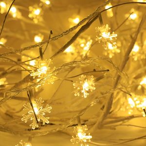 LED Snowflake String Light Valentines Day Wedding Decoration Strings Lights Christmas Birthday Party Outdoors Hanging Decor BH5659 TYJ