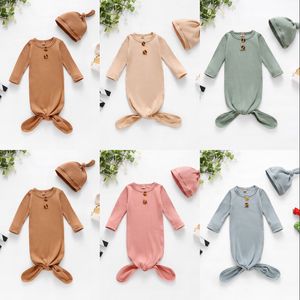 Saco de dormir infantil Bebê recém-nascido Bebê Swaddle Cobertor Chapéu 2 Pçs Envoltório de Algodão Dos Desenhos Animados de Algodão Dormindo Sacos PROP 720 X2