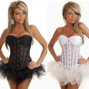 NXY Sexy Zestaw Kobiety Koronki Sheer Overbond Biustonosz Gorsety i Bustiers Topy Bielizna Kostiumy Koronki Corset + G Sing Set Xs S M L XL XXL 1130