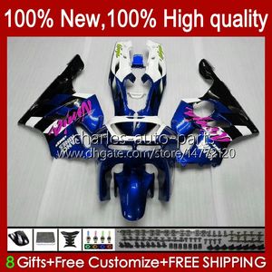 Carrozzeria per Kawasaki Blue Black BLK Ninja ZX 6R 636 600CC 600 cc ZX 6 R ZX-6R ZX600C 94-97 Body 50HC.75 ZX-636 ZX600 ZX6R 94 95 96 97 ZX636 1994 1995 1996 1997 Kit carenatura