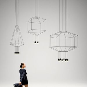 Lampadario di design Illuminazione moderna per soggiorno Sala da pranzo Camera da letto Nordic Wireflow Lobby Scala Loft Cucina Lampade a sospensione Sospensione