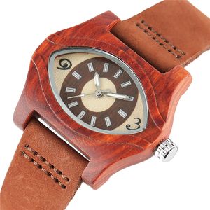 Turkiska Evil Evee Armband Träklockor Kvinnor Kvinna Äkta Läder Etnisk Vintage Quartz Watch Kvinna Män Bamboo Armbandsur