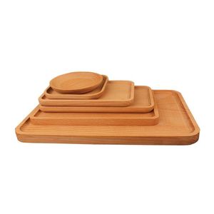 منظمة تخزين المطبخ بالجملة صينية خشبية الصلاحية الطبيعية الطبيعية F001027 Beech placemats لوحة عشاء طبق فاكهة شاي شاي تخصيص