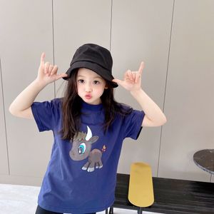 2021 Summer Boys t-Shirts Children's Cotton Tops Tees Baby Kids 2-14 years Clothing girl white color outwear
