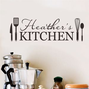 Kök Kock Utensils Väggklistermärken PVC Självhäftande Modern Väggmålning Avtagbar Kreativ Restaurang Heminredning