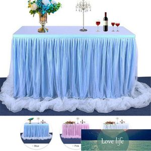 183 X77 CM Wedding Party Tutu Tulle Tabela Spódnica Okładka Tableware Cloth Baby Shower Party Home Decor Stół Spirting Urodziny Cena Fabryczna Ekspert Design Quality