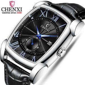 Chengxi Men's Oval Fashion Dial Wristwatches Mens Quartz Watch Man Luxury Brand Waterproof Leather Male Watches Reloj Hombre Q0524