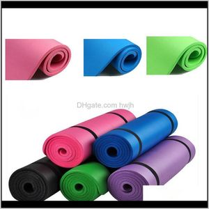 Wholesalecolourful Yoga Mat Forfitness Non Slip For Man Girl Gym Sport Dance Losing Weight Folding Pad Mats 10Mm 5 Colour Hywvv 5Mekw