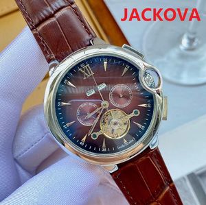 Brown Black Leather Strap Men watches 44mm 2813 Automatic Mechanical Super Luminous Sports mens Self-wind Fashion Lovers Clock Wristwatch Gift