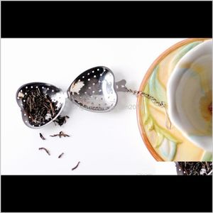 Utensili per il caffè Acciaio inossidabile Sier Heart Spice Colino Filtro a sfera Herb Steeper Infusore per tè di alta qualità Rm6Sy Gfjsr
