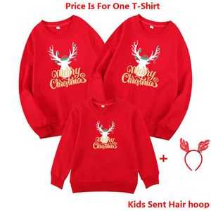 Christmas Family T-shirt Mom And Me Clothes Year Matching Clothing Sets Mother Daughter Father Baby 210429