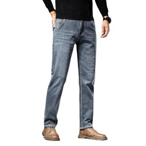 Roupas de marca masculina em linha reta fino inverno velo jeans anti-roubo reißverschluss bolso retro großo quente algodão estiramento denim calças