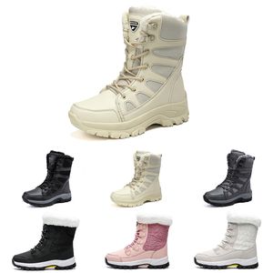 Mais recentes botas de inverno homens sapatos mulheres pretas outdoor neve quente bota de pelúcia moda respirável mens instrui sneakers