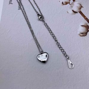 3 colors extravagant women Designer necklace High Polished Luxurious Letter fashion love heart titanium steel trendy jewelry wholesale