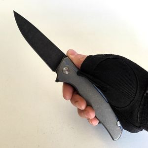 Edição Limitada Shirogorov F95 Custom Vicissitudes Stone Wash Titanium Handle S35VN Blade Folding Knife EDC Outdoor Survival Camping Tactical Fashion Tools